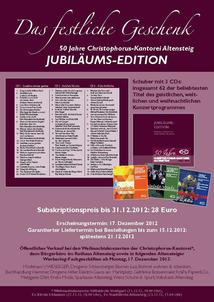 CD-Edition Werbeflyer